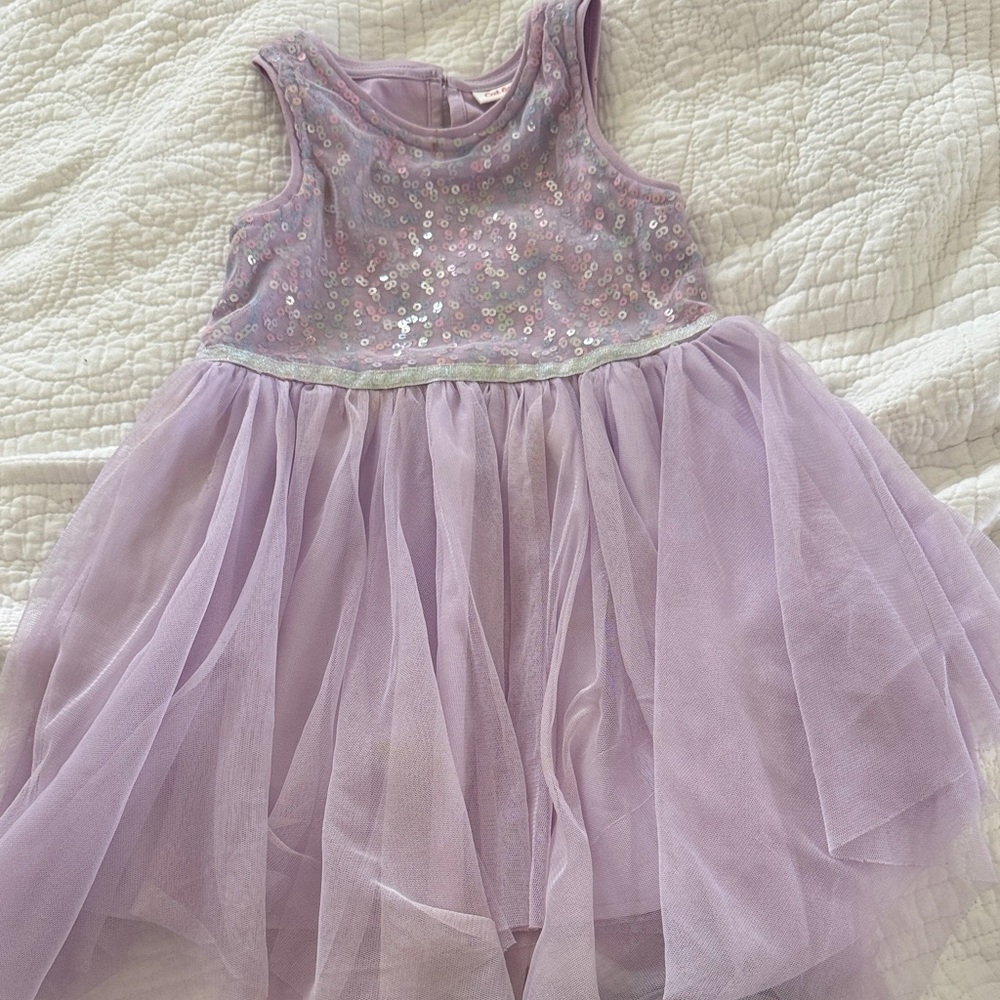 Cat & Jack Lilac Sequin Tulle Dress